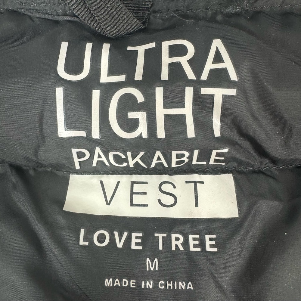 Love Tree Ultra Light Packable Women’s Vest - Black - Med - like new - Picture 15 of 16